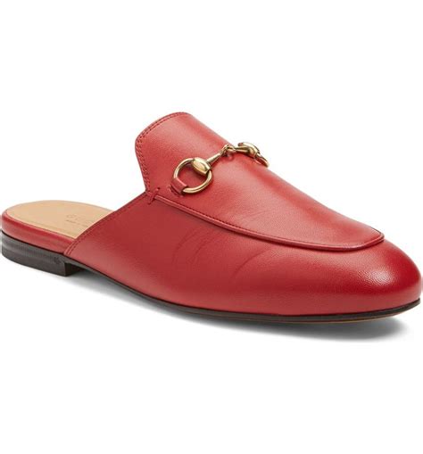 gucci women's princetown leather mules red or black|Gucci Princetown Loafer Mule (Women) .